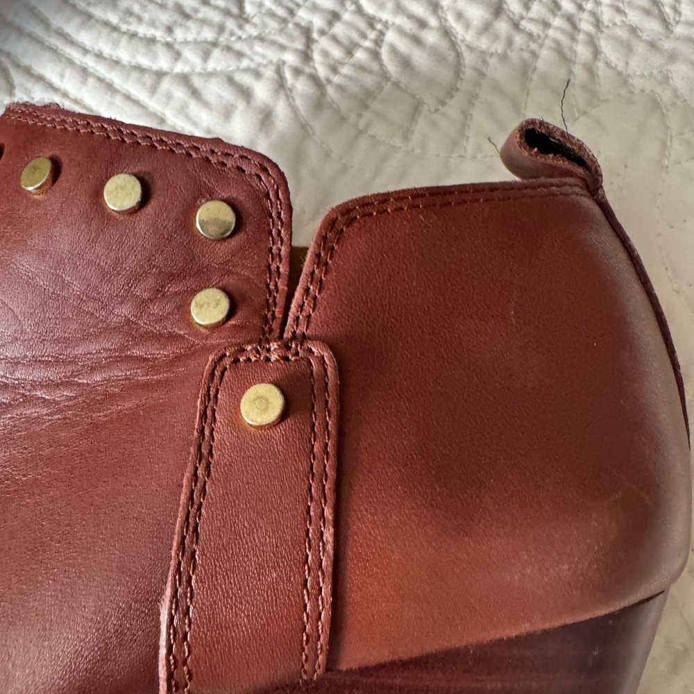 Franco Sarto Brown Ankle Booties with Monk Strap - Picture 6 of 6